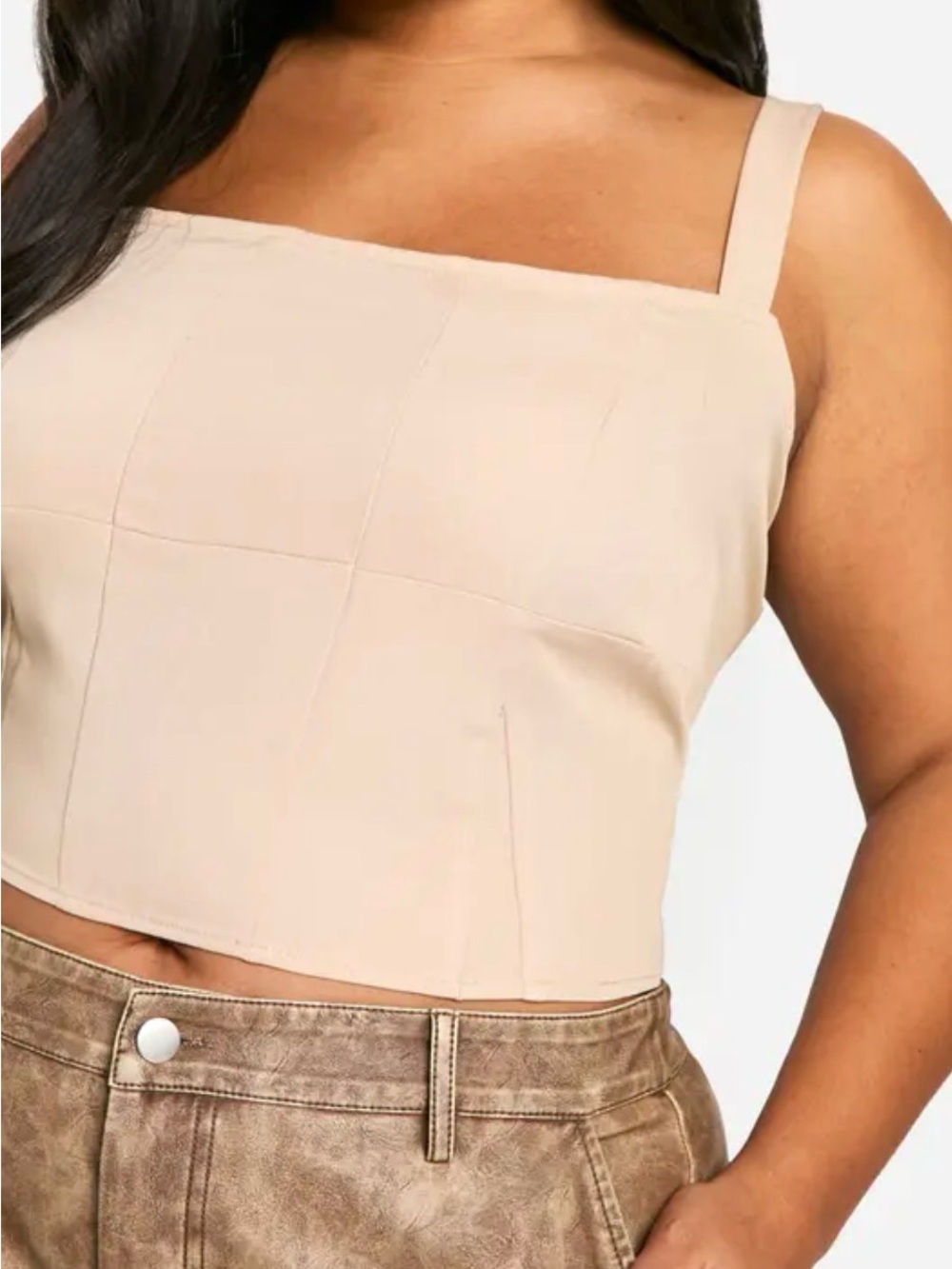 Abercrombie & Fitch grey crop top new XL